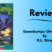 Title card for R.L. Stine's Goosebumps: Ghost Beach review post with cover art.